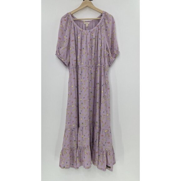 Matilda Jane Dresses & Skirts - Matilda Jane Plus Sz Enchanted Garden Lavenderal Floral Tiered Dress XXL No Belt